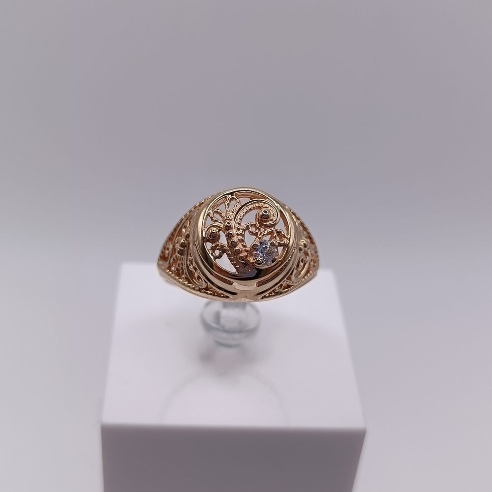 КОЛКМ585 КОЛЬЦО С КАМНЕМ (Au 585)