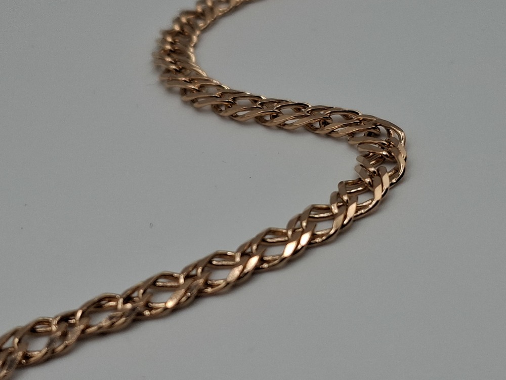 БРАСЛЕТ ПОЛНОВЕСНЫЙ Ромб двойной Au 585