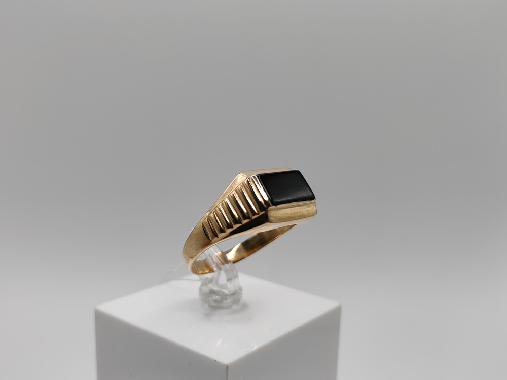 КОЛЬЦО ПЕЧАТКА оникс (Au 585)