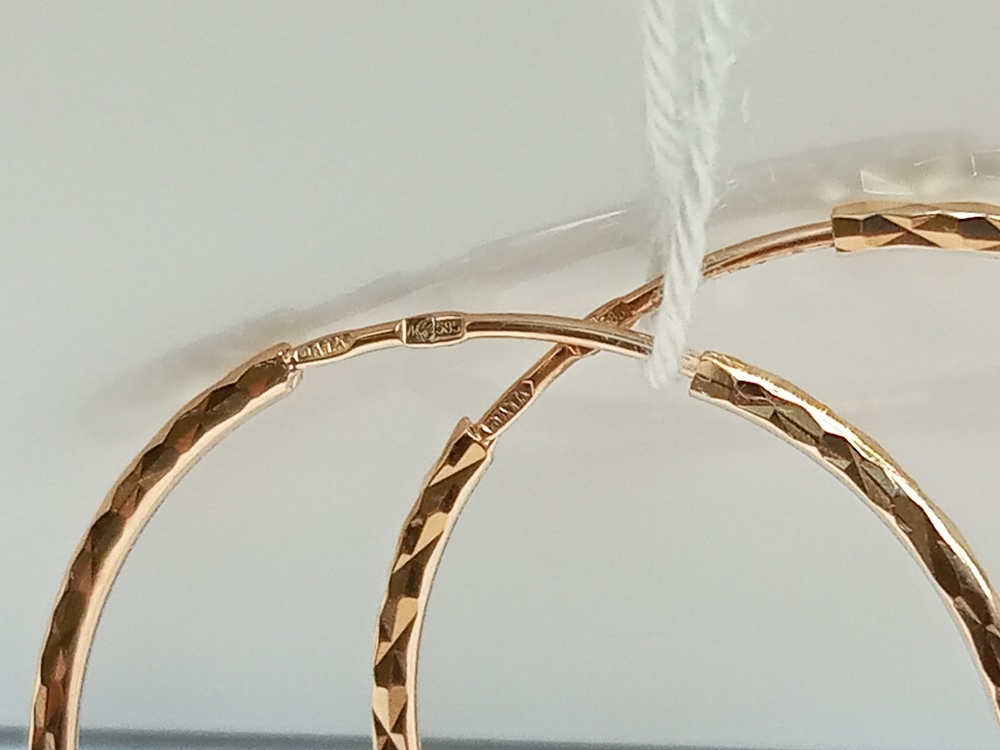 СКОН585 СЕРЬГИ КОНГО (Au 585)