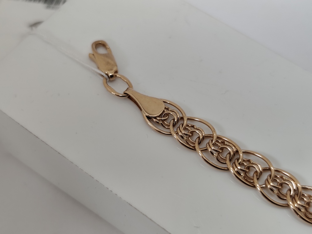 БРАСЛЕТ ПУСТОТЕЛЫЙ Нона-бисмарк (Au 585)