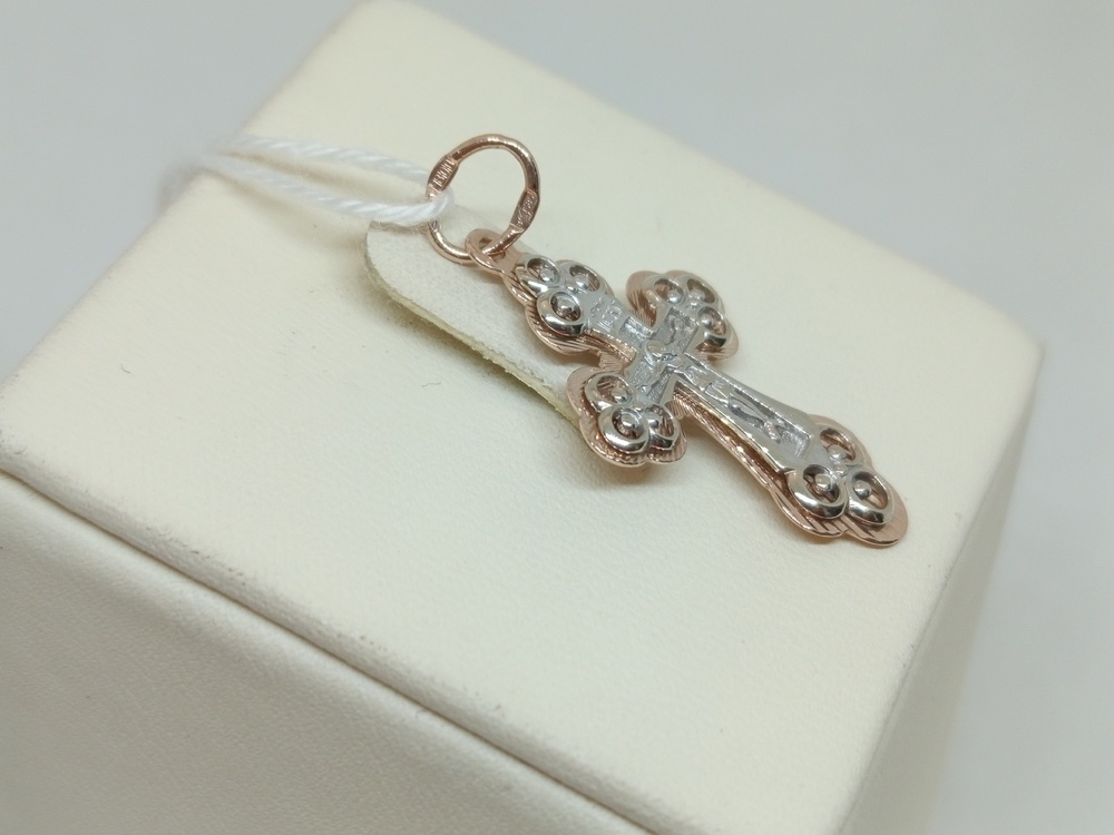 ПОДКБК585 ПОДВЕСКА КРЕСТ БЕЗ КАМНЯ (Au 585)