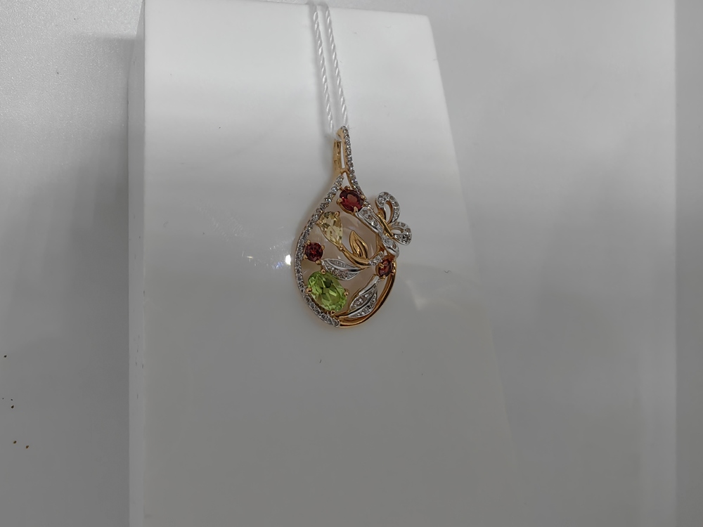 ПОДВЕСКА С КАМНЯМИ (Au 585)