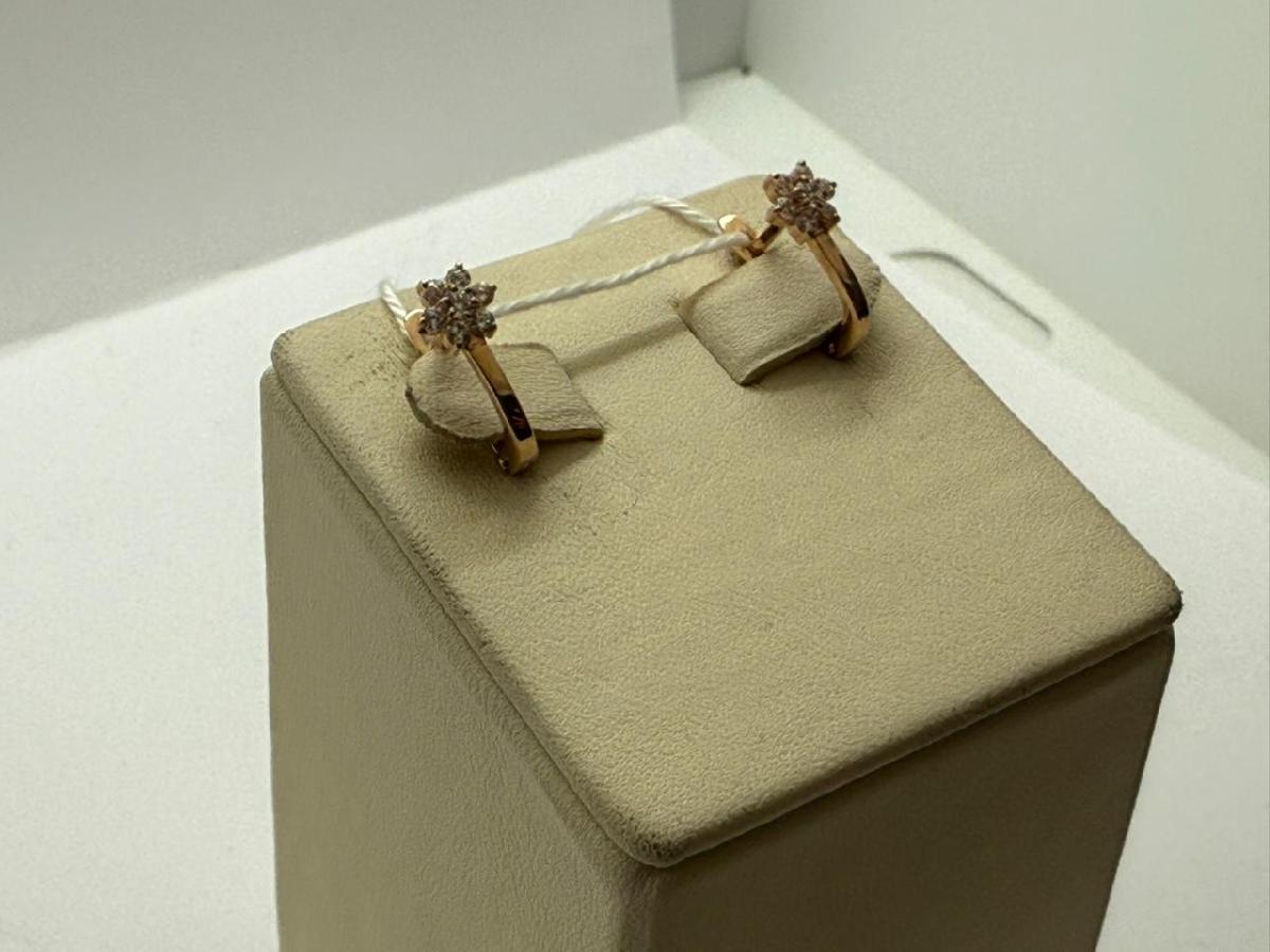 СКМИ585 СЕРЬГИ С КАМНЯМИ (Au 585)