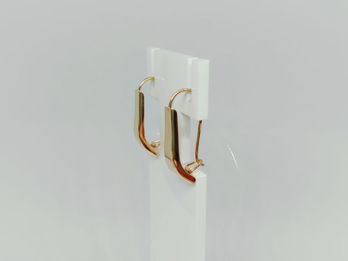 СЕРЬГИ ПЕТЕЛЬКА без камня (Au 585)