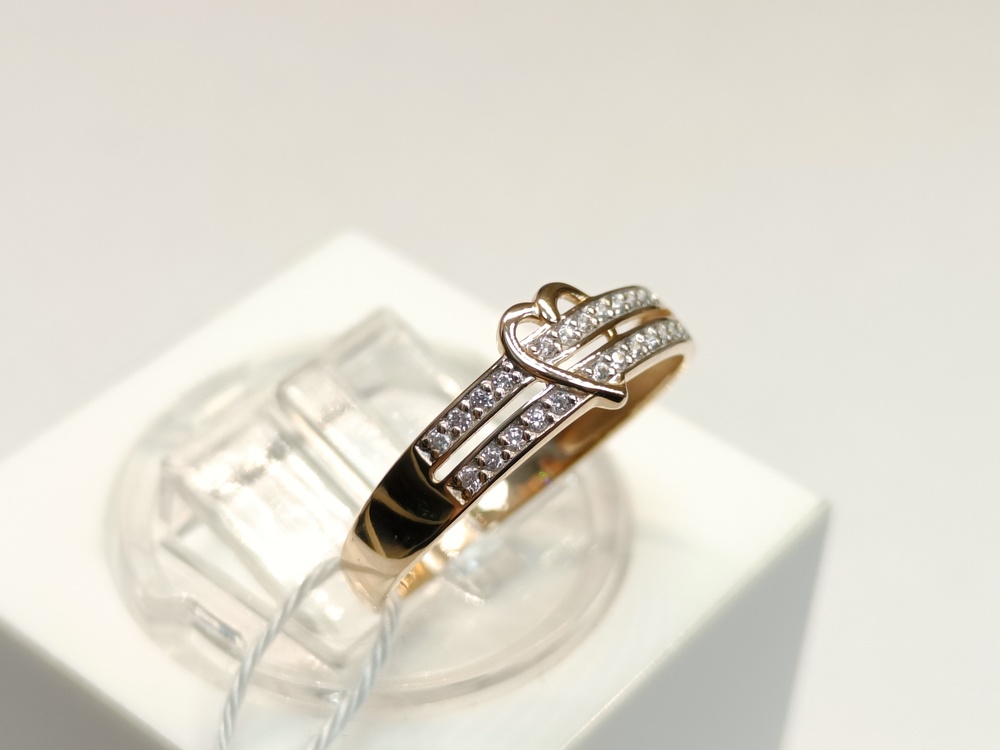 КОЛЬЦО С КАМНЯМИ (Au 585)