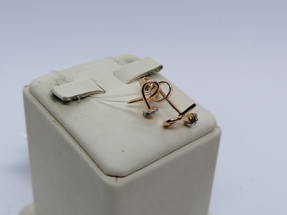 СЕРЬГИ ПУСЕТЫ с камнями (Au 585)