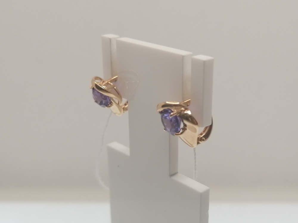 СЕРЬГИ С КАМНЕМ (Au 585)