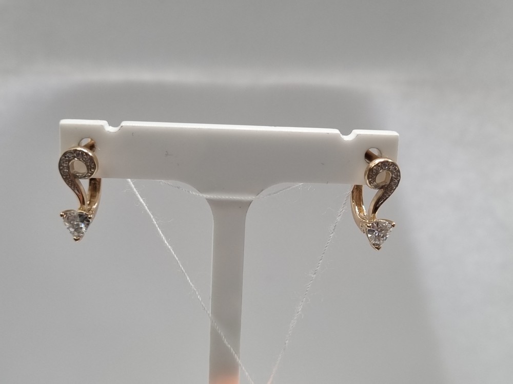 СКМИ585 СЕРЬГИ С КАМНЯМИ (Au 585)