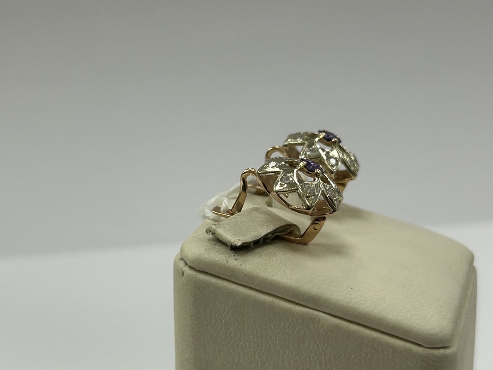 СКМИ585 СЕРЬГИ С КАМНЯМИ (Au 585)