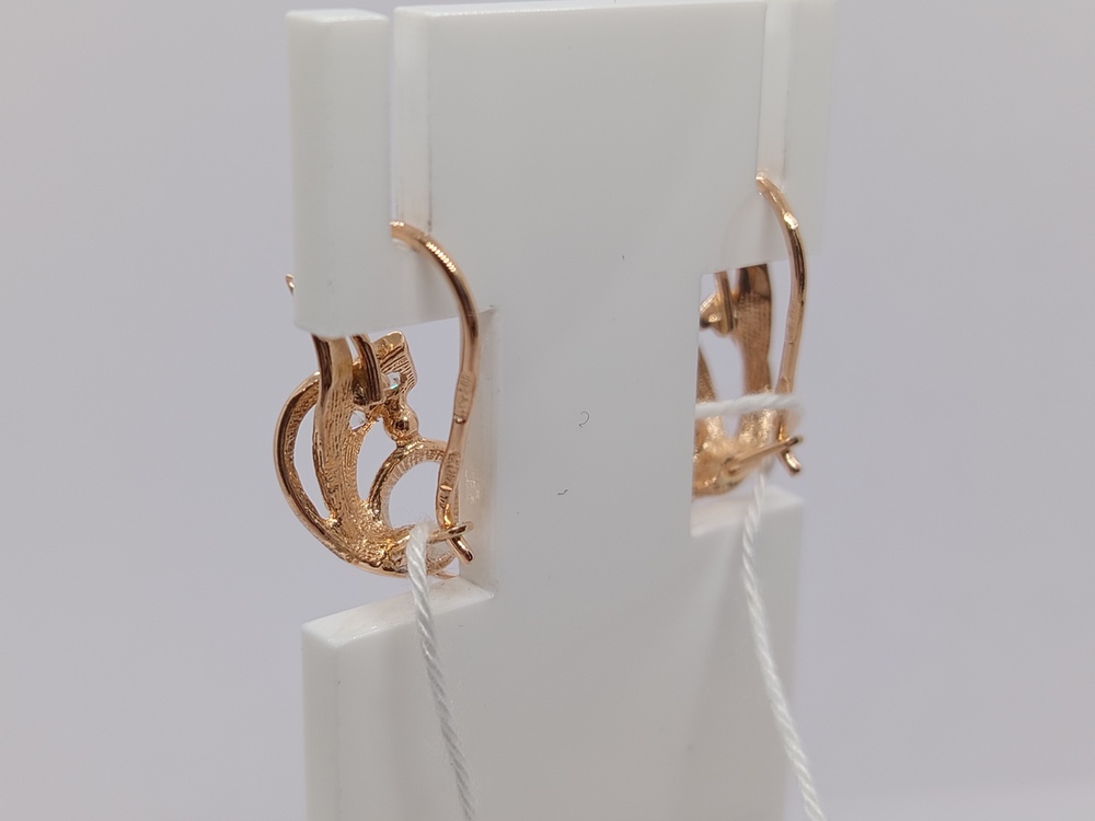 СКМИ585 СЕРЬГИ С КАМНЯМИ (Au 585)