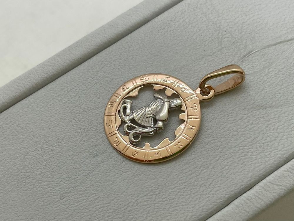 ПОДВЕСКА ЗНАК ЗОДИАКА ВОДОЛЕЙ (Au 585)