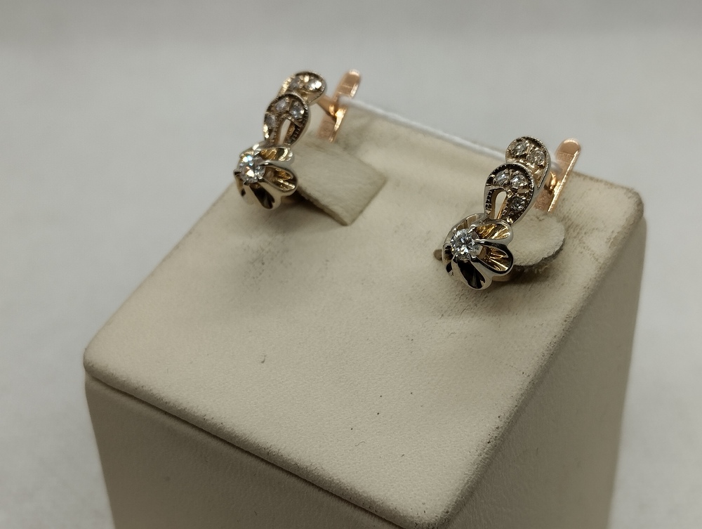 СЕРЬГИ БРИЛЛИАНТ Au 583