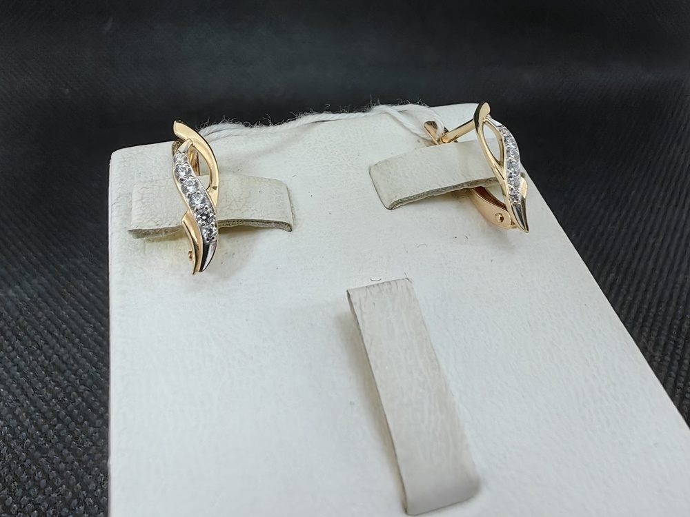 СКМИ585 СЕРЬГИ С КАМНЯМИ (Au 585)