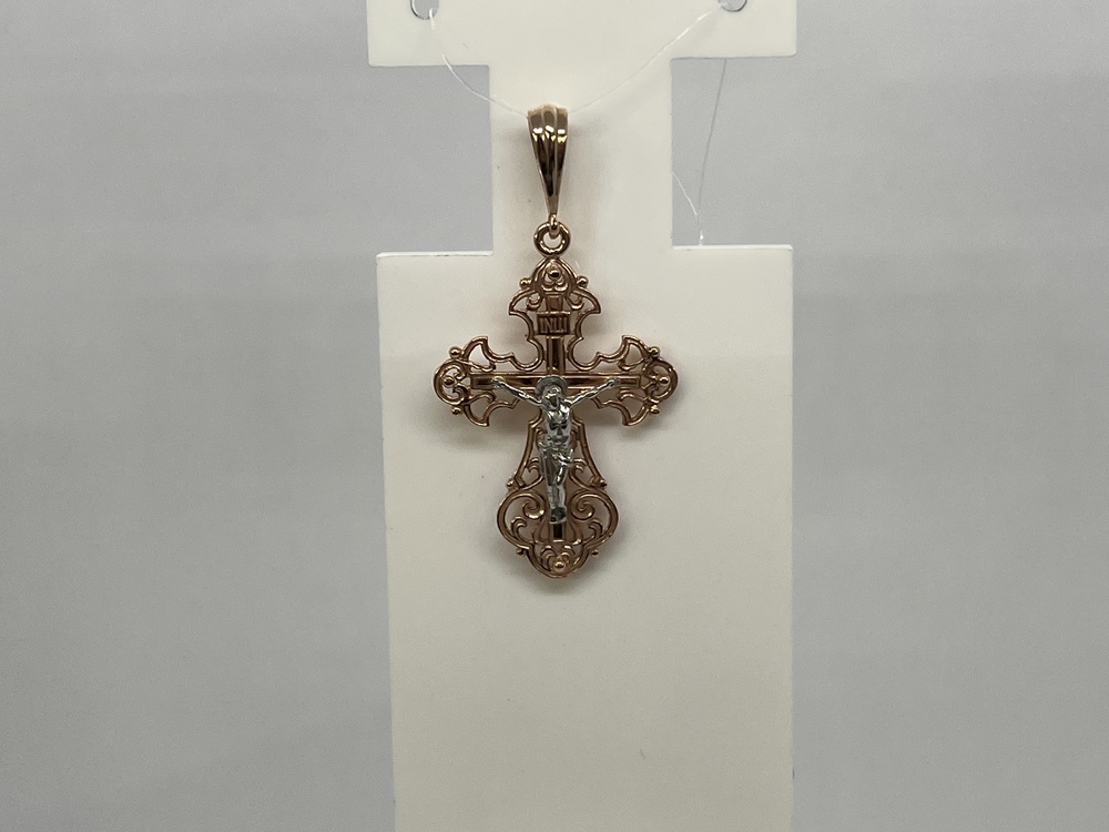 ПОДВЕСКА КРЕСТ без камня (Au 585)