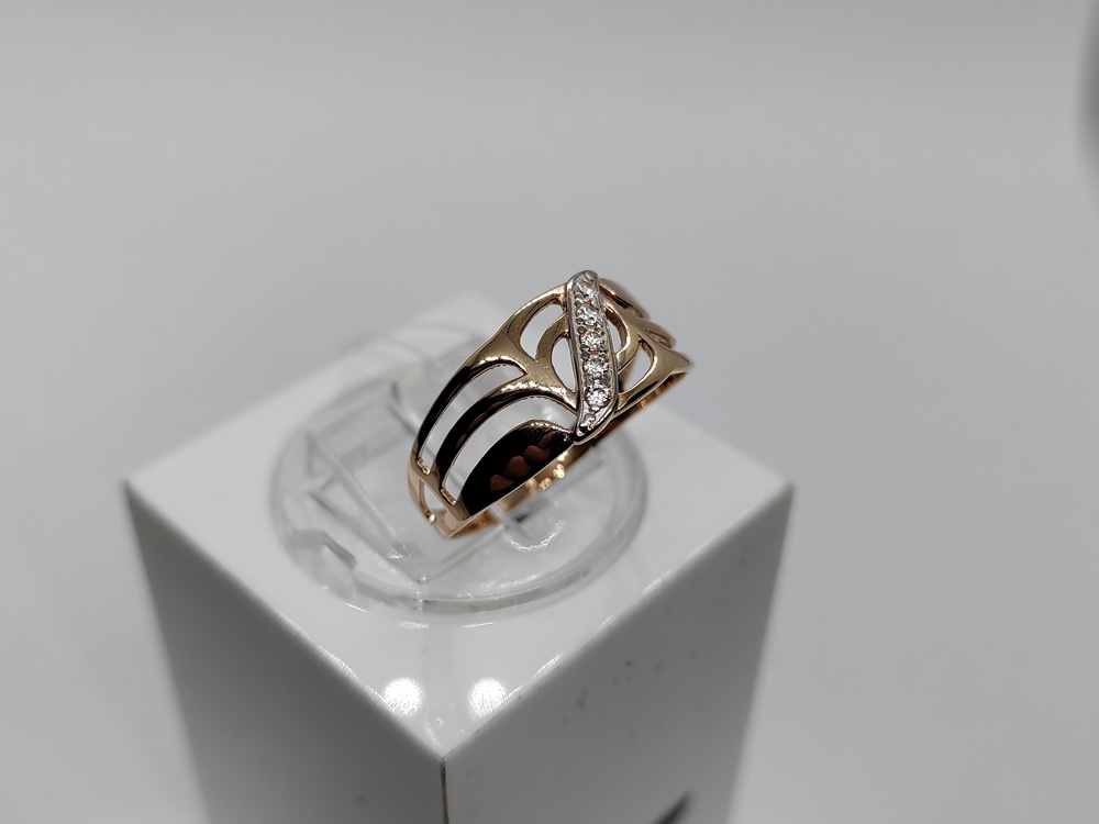 КОЛЬЦО С КАМНЯМИ (Au 585)