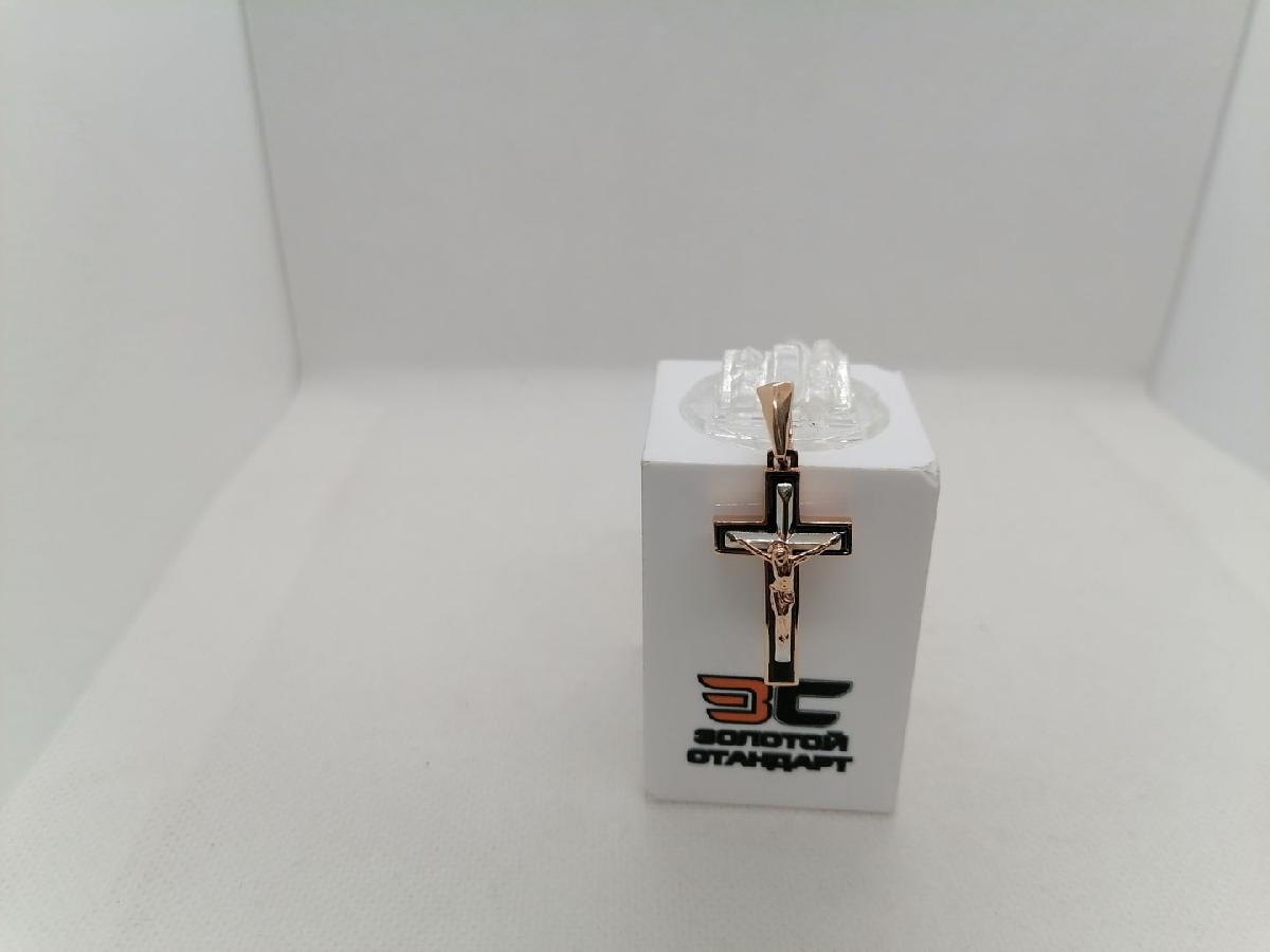 ПОДККИ585 ПОДВЕСКА КРЕСТ С КАМНЕМ (Au 585)