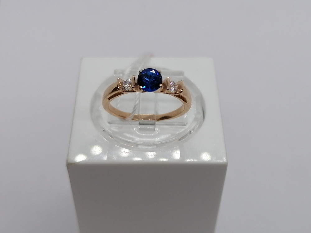 КОЛЬЦО С КАМНЯМИ (Au 585)