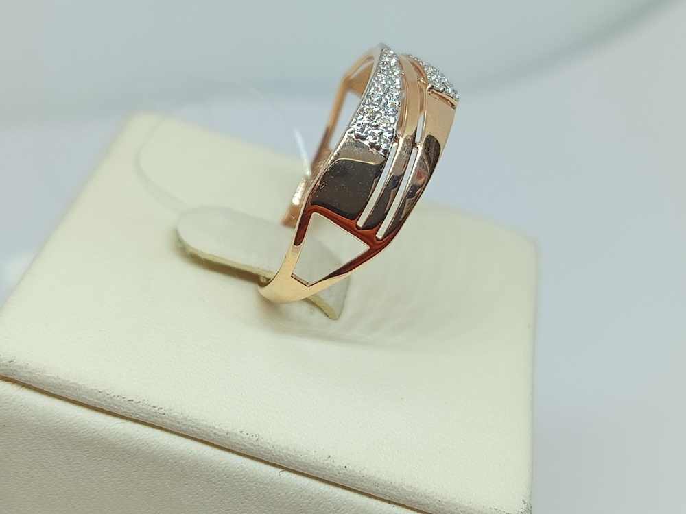 КОЛЬЦО С КАМНЯМИ (Au 585)