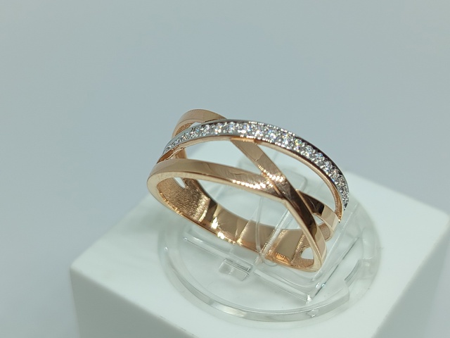 КОЛЬЦО С КАМНЯМИ (Au 585)