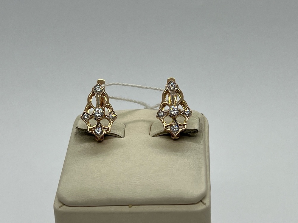 СБКМ585 СЕРЬГИ БЕЗ КАМНЯ (Au 585)