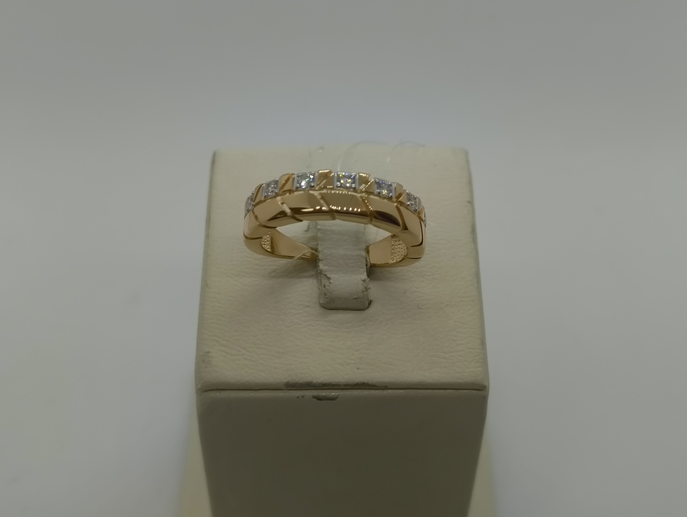 КОЛЬЦО С КАМНЯМИ (Au 585)