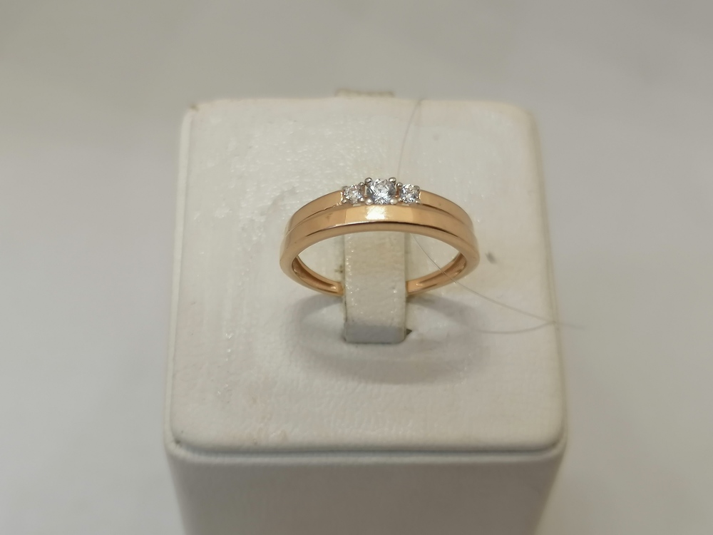 КОЛЬЦО С КАМНЯМИ (Au 585)