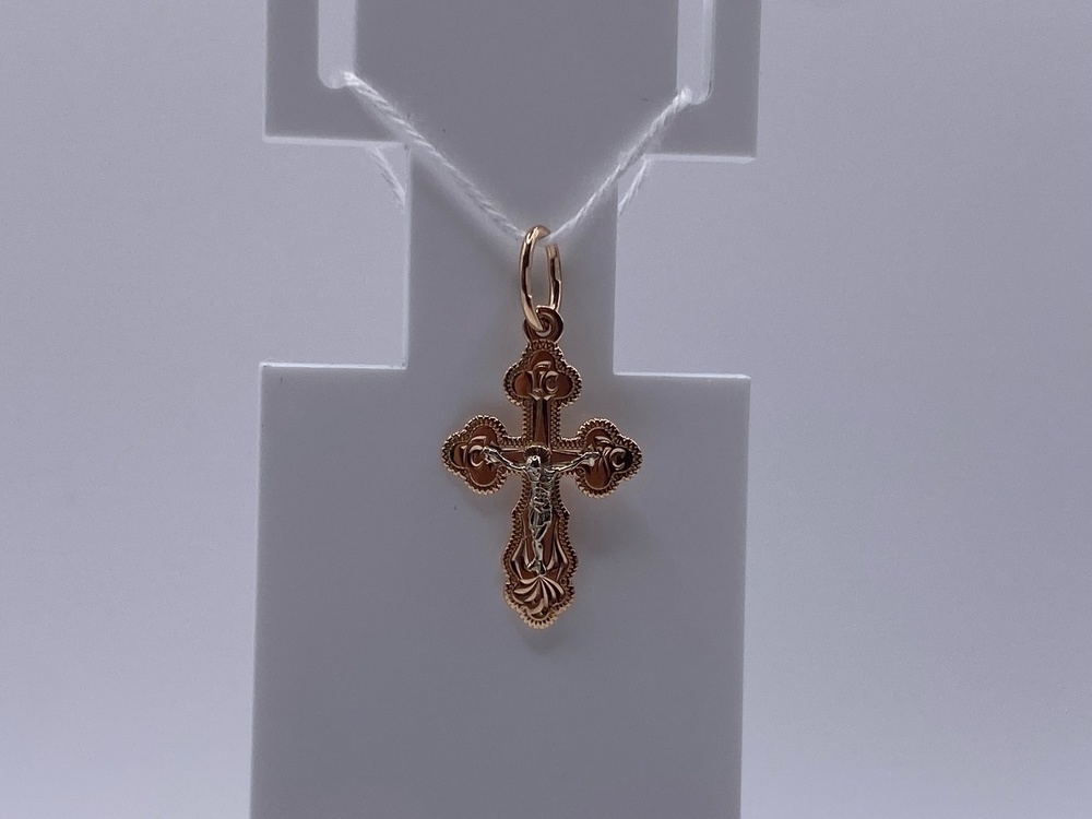 ПОДКБК585 ПОДВЕСКА КРЕСТ БЕЗ КАМНЯ (Au 585)