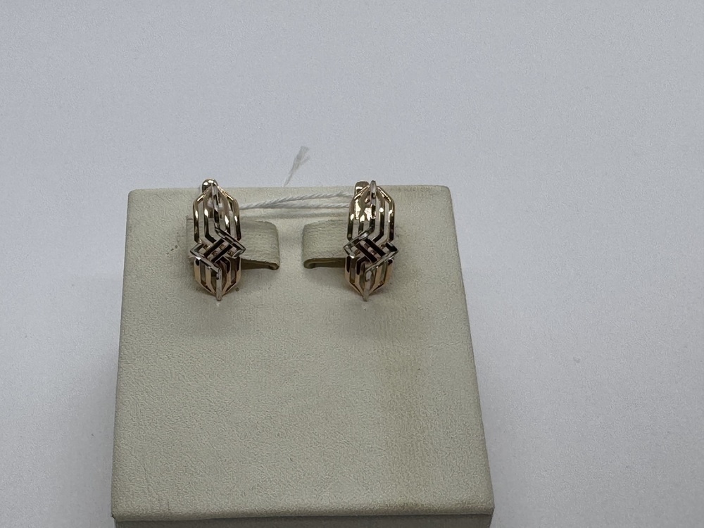 СБКМ585 СЕРЬГИ БЕЗ КАМНЯ (Au 585)