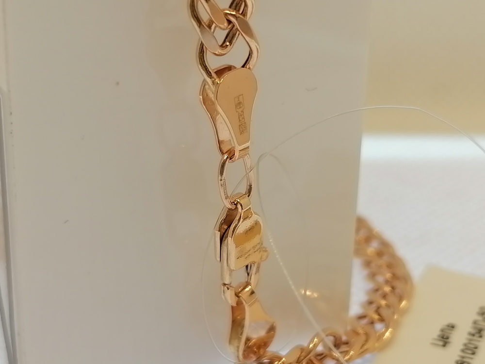 8100154П-50 ЦЕПЬ ПУСТОТЕЛАЯ Ромб двойной (Au 585)