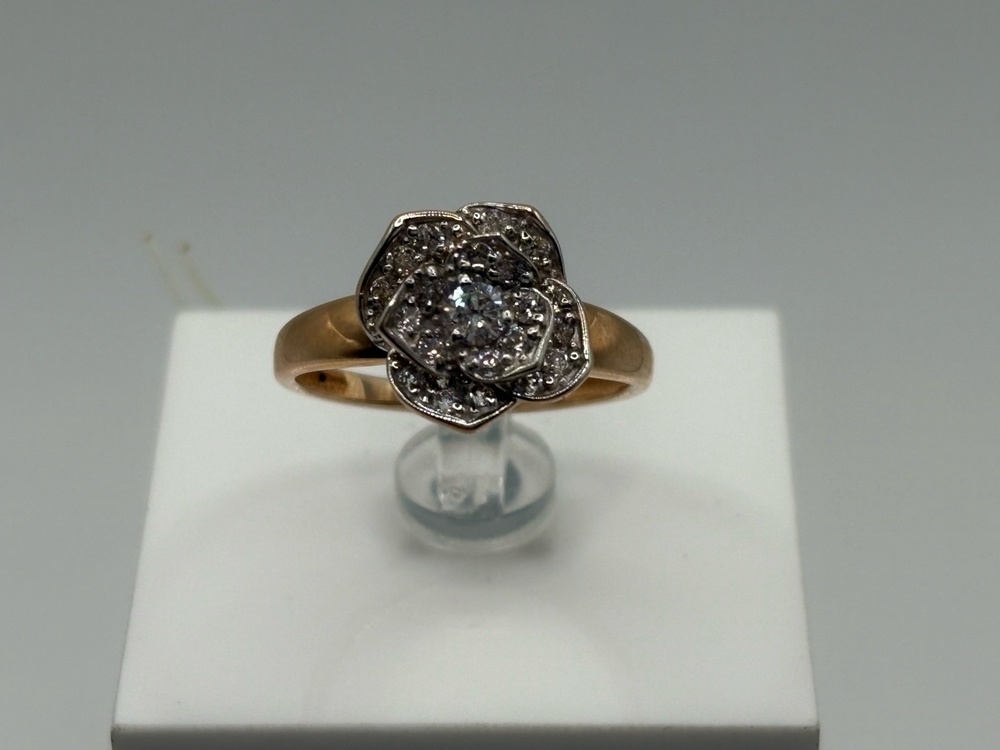 КОЛЬЦО С КАМНЯМИ (Au 585)