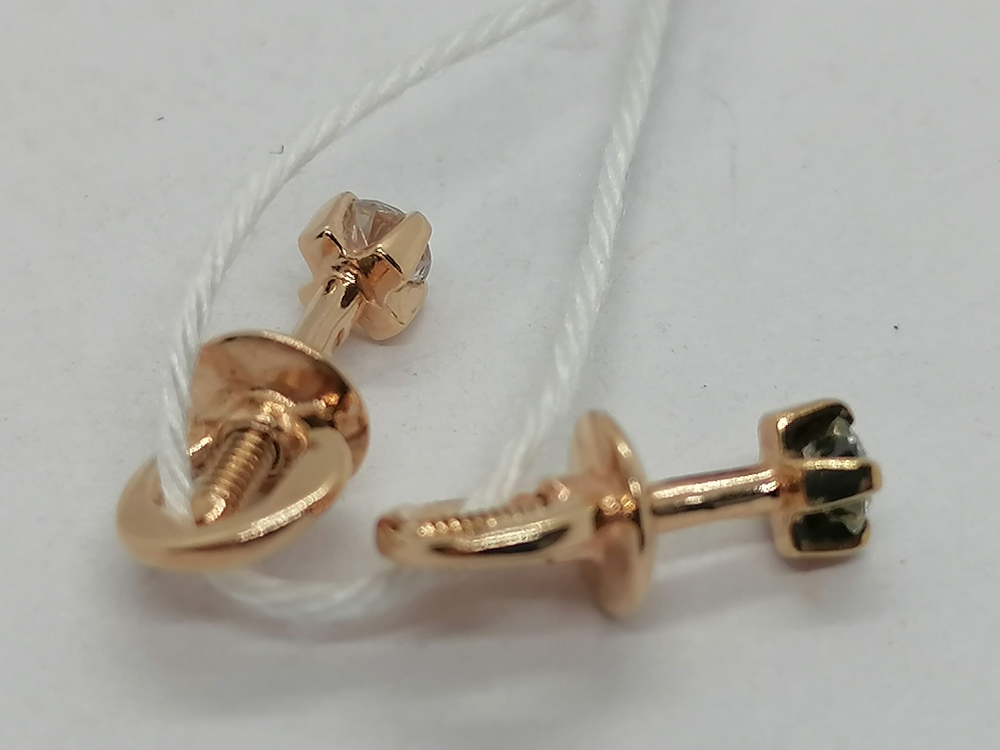 СПУС585 СЕРЬГИ ПУСЕТЫ (Au 585)