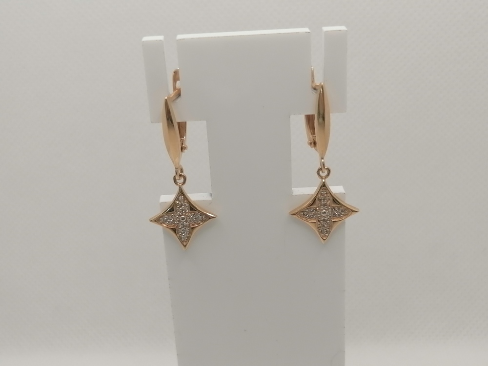 СЕРЬГИ С КАМНЯМИ (Au 585)