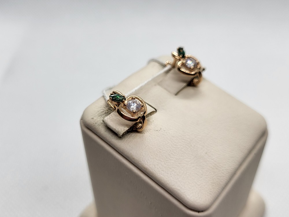 СКМИ585 СЕРЬГИ С КАМНЯМИ (Au 585)