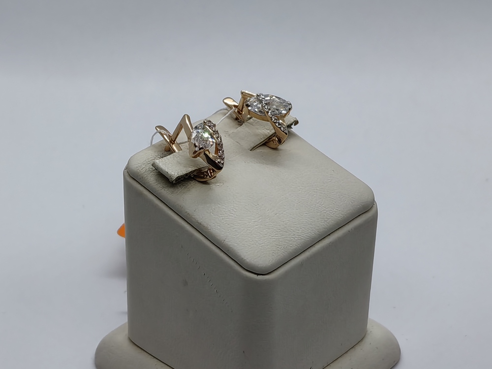 СКМИ585 СЕРЬГИ С КАМНЯМИ (Au 585)