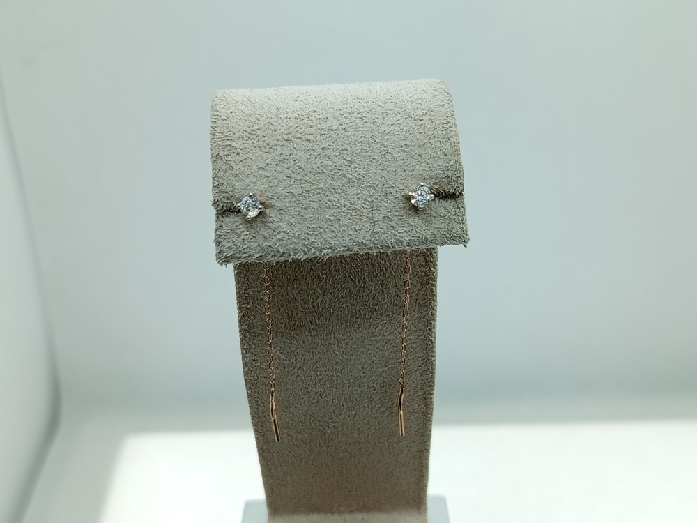 СЕРЬГИ ПРОДЕВКИ с камнем (Au 585)