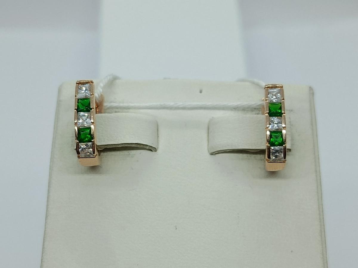 СКМИ585 СЕРЬГИ С КАМНЯМИ (Au 585)