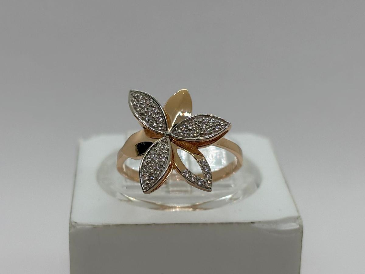 КОЛЬЦО С КАМНЯМИ (Au 585)