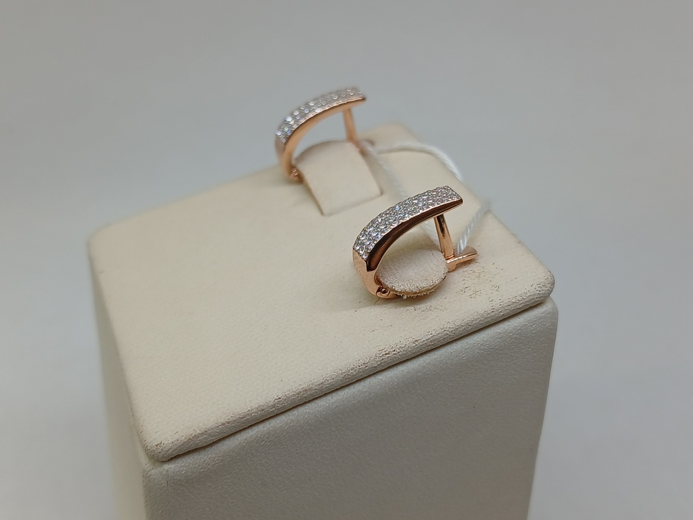 СКМИ585 СЕРЬГИ С КАМНЯМИ (Au 585)