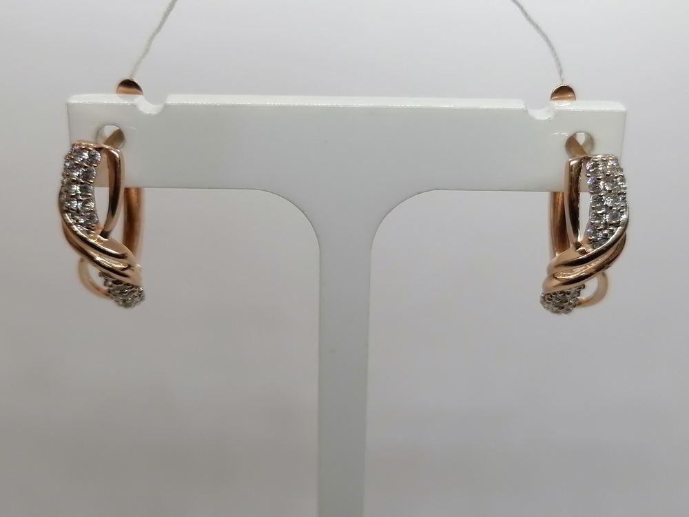 СКМИ585 СЕРЬГИ С КАМНЯМИ (Au 585)