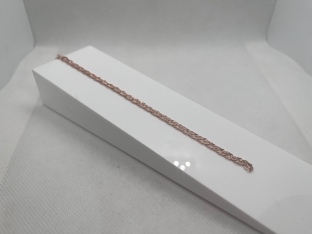 БРАСЛЕТ ПУСТОТЕЛЫЙ Ромб тройной Au 585