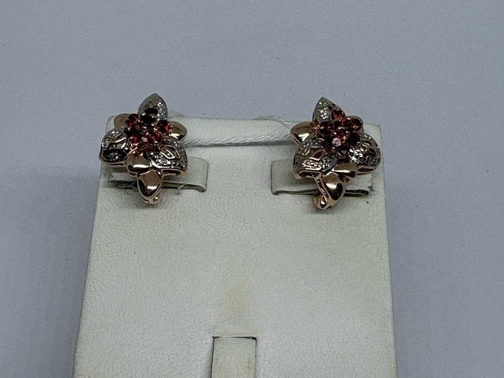 СКМИ585 СЕРЬГИ С КАМНЯМИ (Au 585)