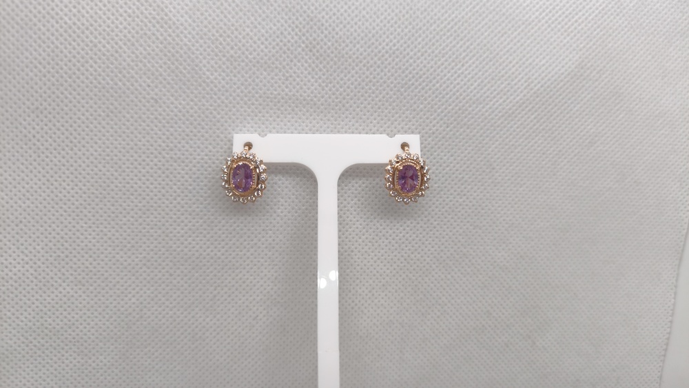 СКМИ585 СЕРЬГИ С КАМНЯМИ (Au 585)