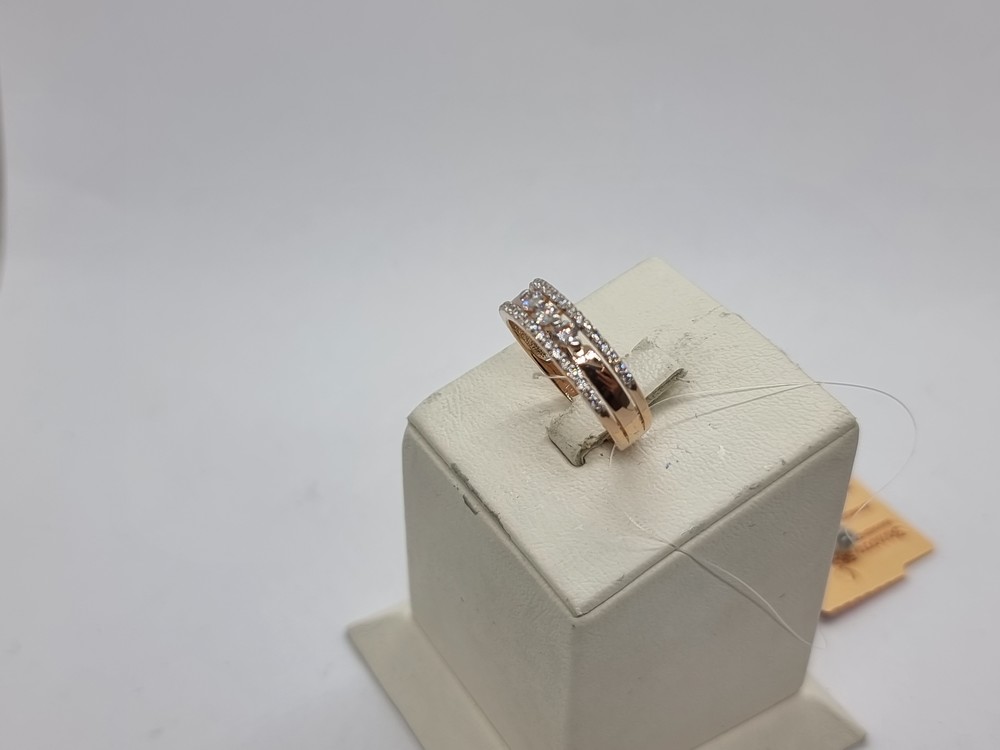 КОЛЬЦО С КАМНЯМИ (Au 585)