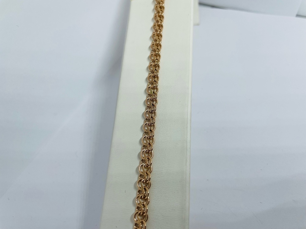 БРАСЛЕТ ПОЛНОВЕСНЫЙ Ручеек Au 585 БРАСЛЕТ ПОЛНОВЕСНЫЙ Ручеек Au 585