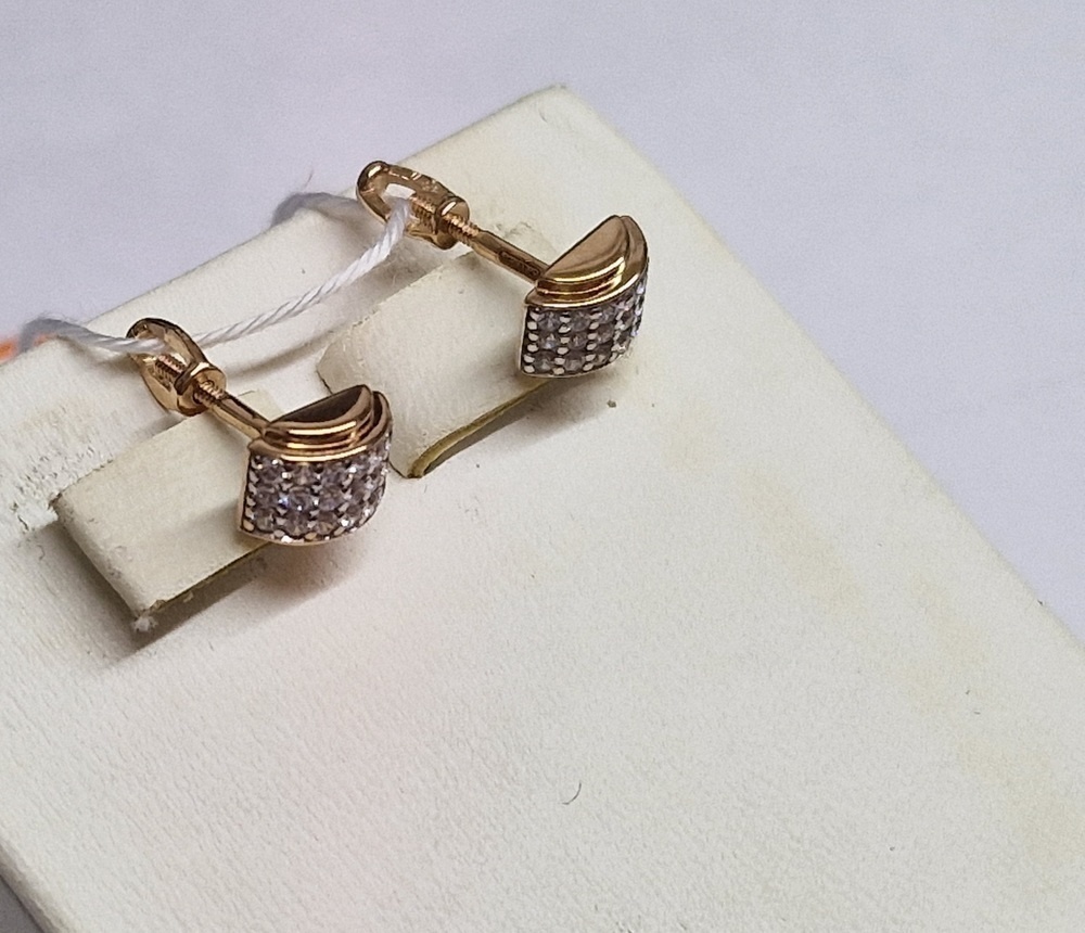 СПУС585 СЕРЬГИ ПУСЕТЫ (Au 585)