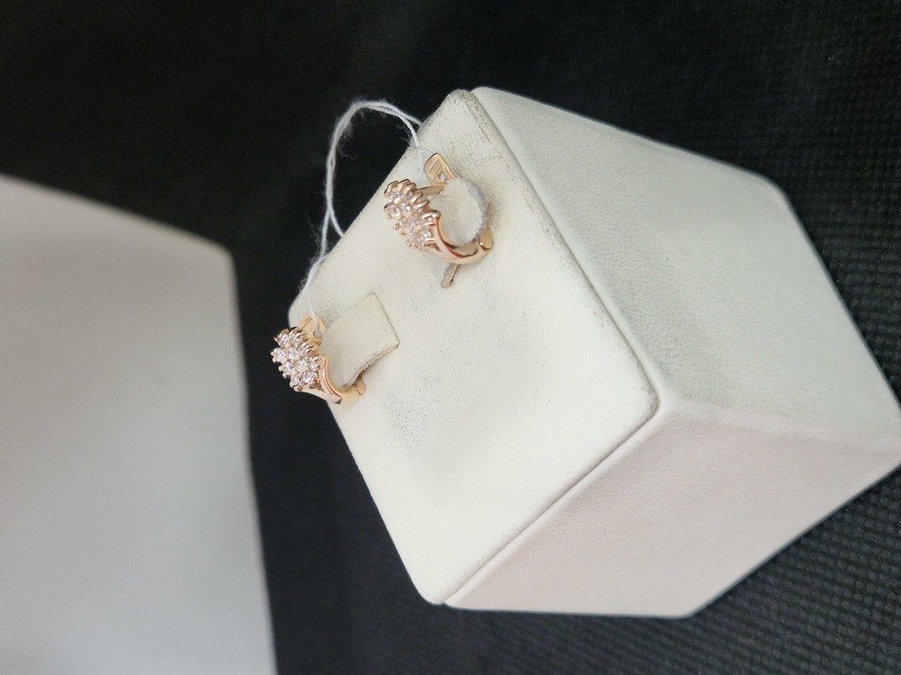 СКМИ585 СЕРЬГИ С КАМНЯМИ (Au 585)