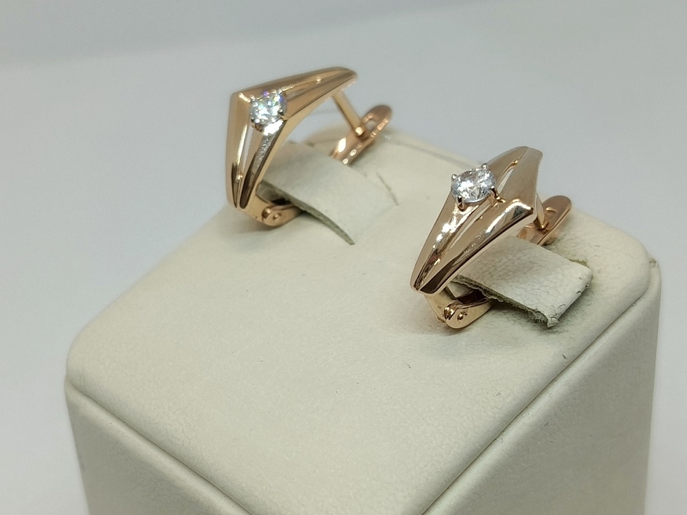 СЕРЬГИ С КАМНЕМ (Au 585)