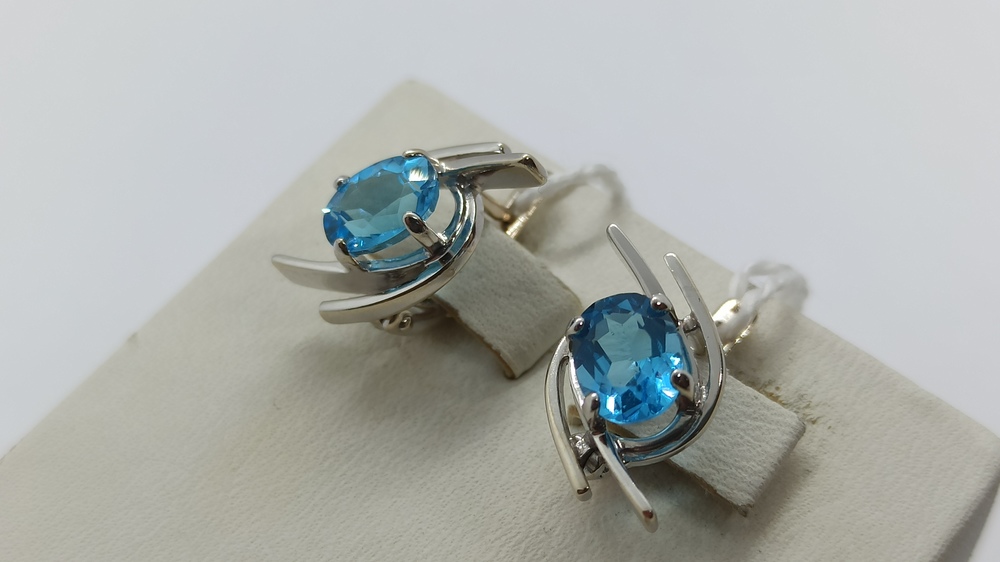 СЕРЬГИ С КАМНЕМ (Au 585)