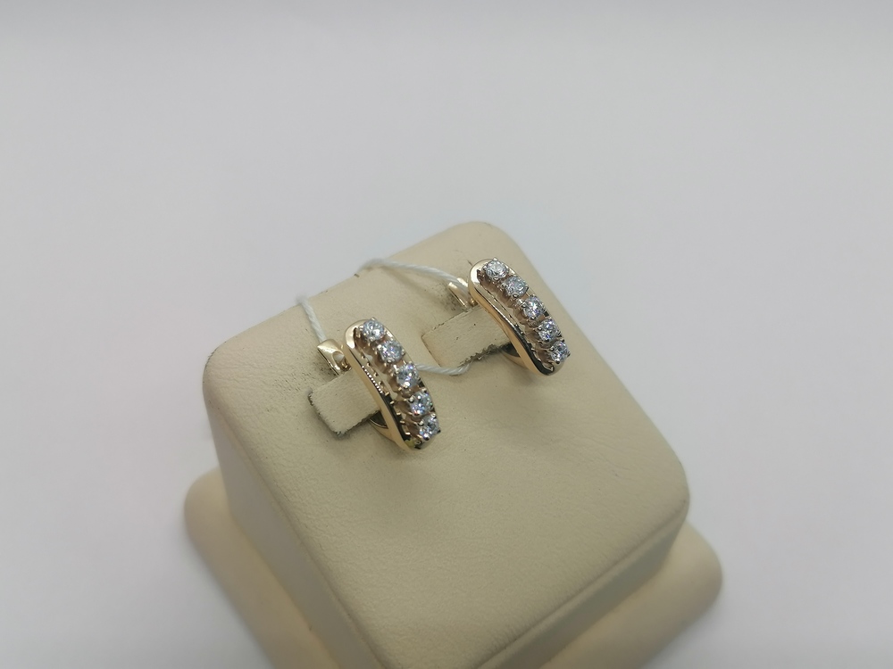 СКМИ585 СЕРЬГИ С КАМНЯМИ (Au 585)